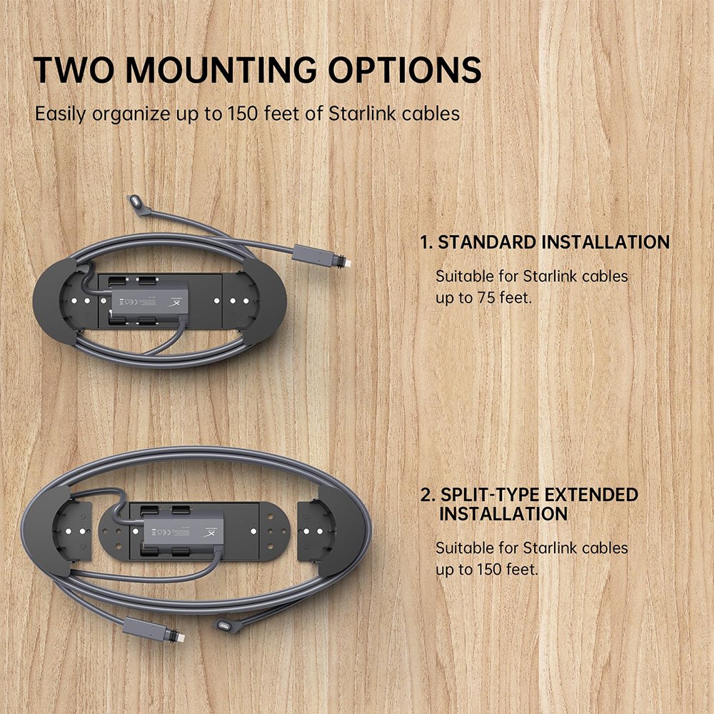 Starlink Ethernet Cable Caddy, Starlink Mounting Kit ABS Stability Starlink Gen 3 Cable Management Accessories for Cable